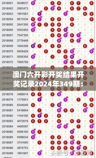 澳门六开彩开奖结果开奖记录2024年349期:彩民的期待与梦想
