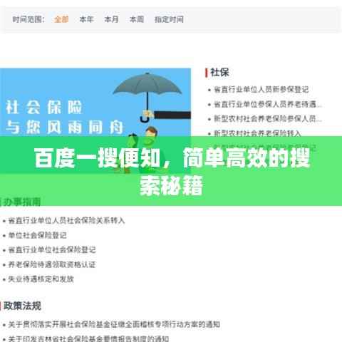 百度一搜便知,简单高效的搜索秘籍