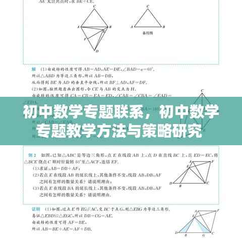 初中数学专题联系,初中数学专题教学方法与策略研究